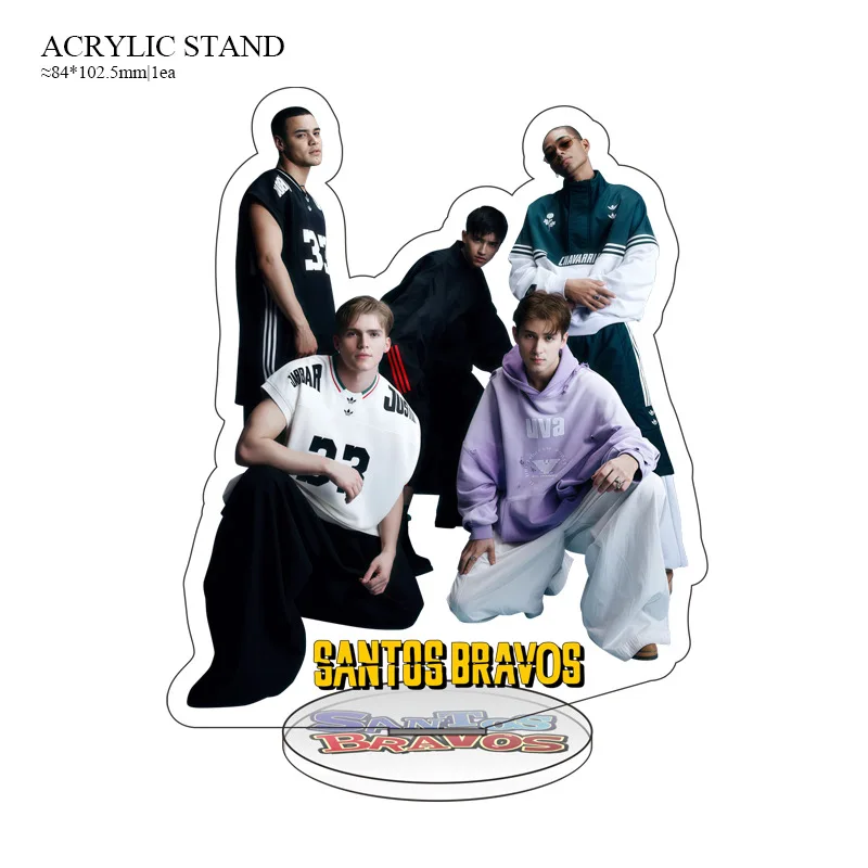 Idol Boy Group SANTOS BRAVO Deluxe Gift Box Celebrity LOMO Card Sticker Album Standing Cards Set Colorful Rope Fan Gift Collect