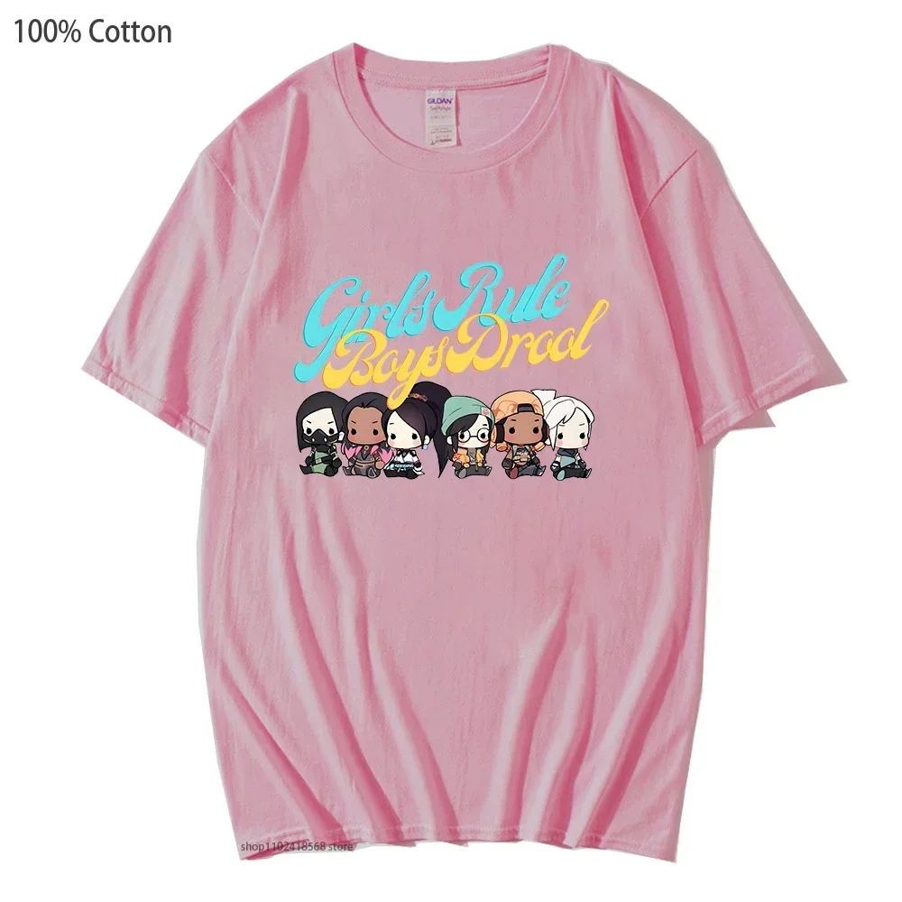 تي شيرت Valorant تي شيرت رجالي مطبوع عليه رسوم كرتونية تي شيرت Jett Viper Sage Killjoy Raze Reyna ملابس عصرية لطيفة تي شيرت فضفاض كوسبلاي بأكمام طويلة #3