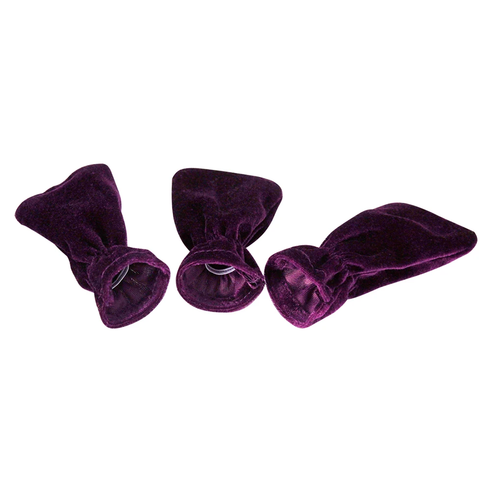 

3 Pcs Piano Pedal Cover Pianocover Black Velvet Instrument Accessory Boot Grand