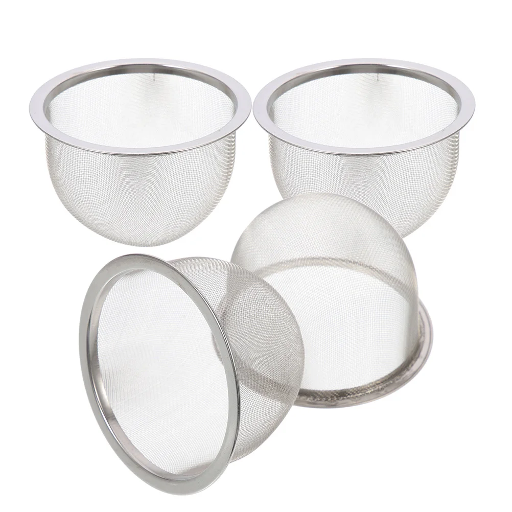 

4Pcs Stainless Steel Fine Mesh Tea Leaves Strainer Filter for Teapot Loose Leaf Tea Infuser Replacement Accessory