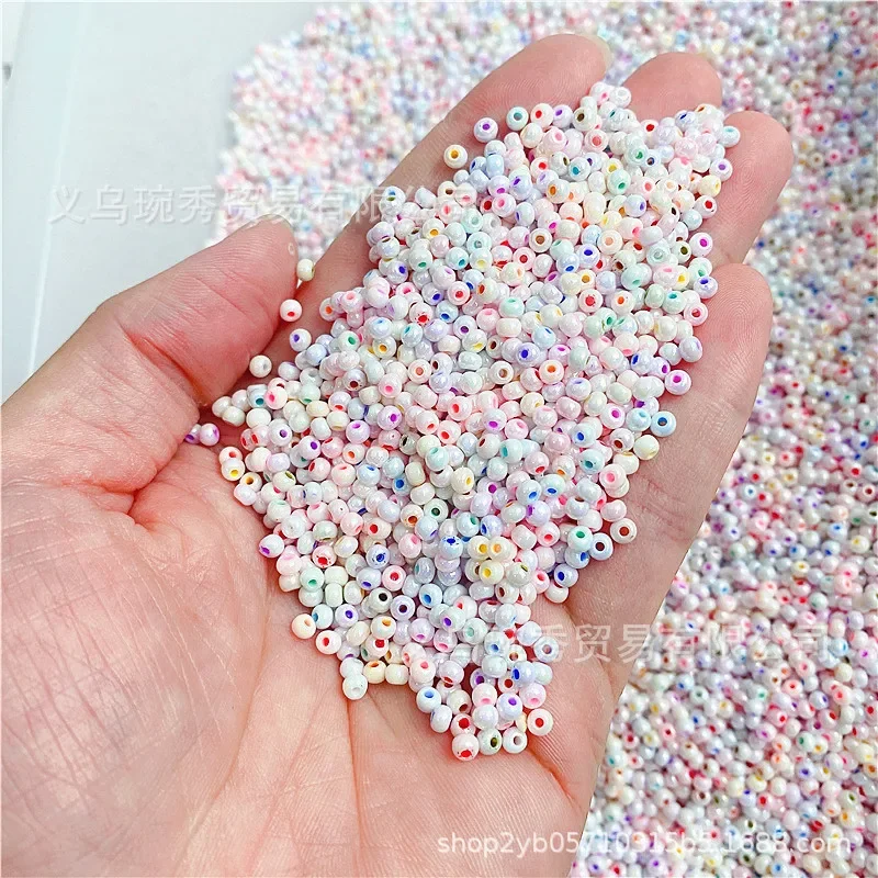Cuentas de arroz de cristal Natural nacaradas de 2mm/3mm hechas a mano DIY pulsera de cuentas borla Clip para el cabello accesorios de joyería