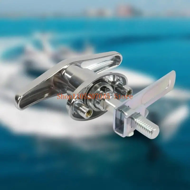 37cd Pack Of 2 Marine Level T Handle Locks With Keys For Trailers And Truck Covers Polished Metal Construction