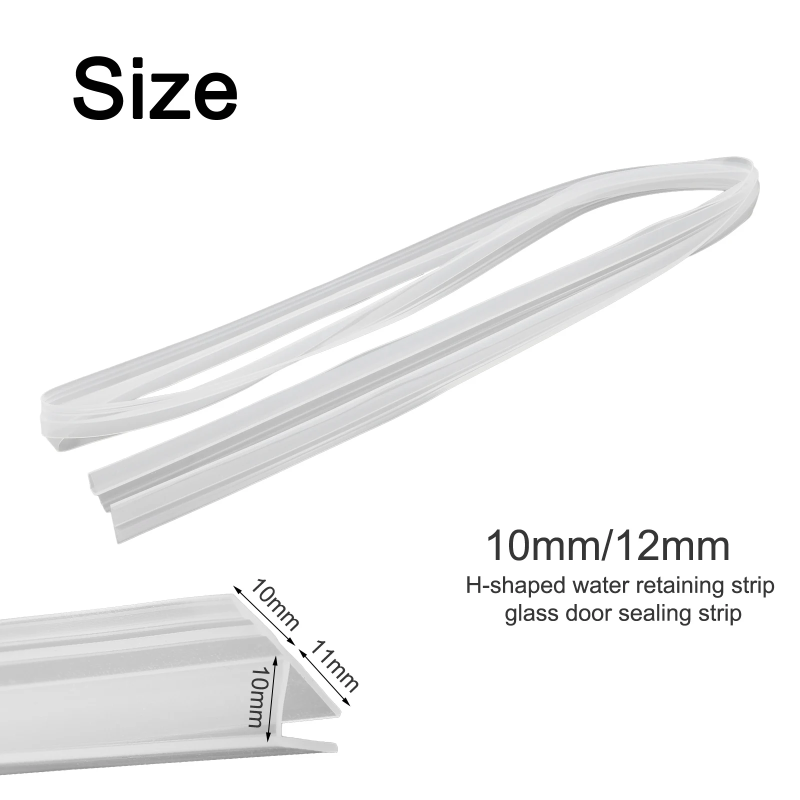 Htype 2M Silicone Rubber Seal Strip for Shower Door Waterproof Easy Installation Prevents Hot and Cold Airflow