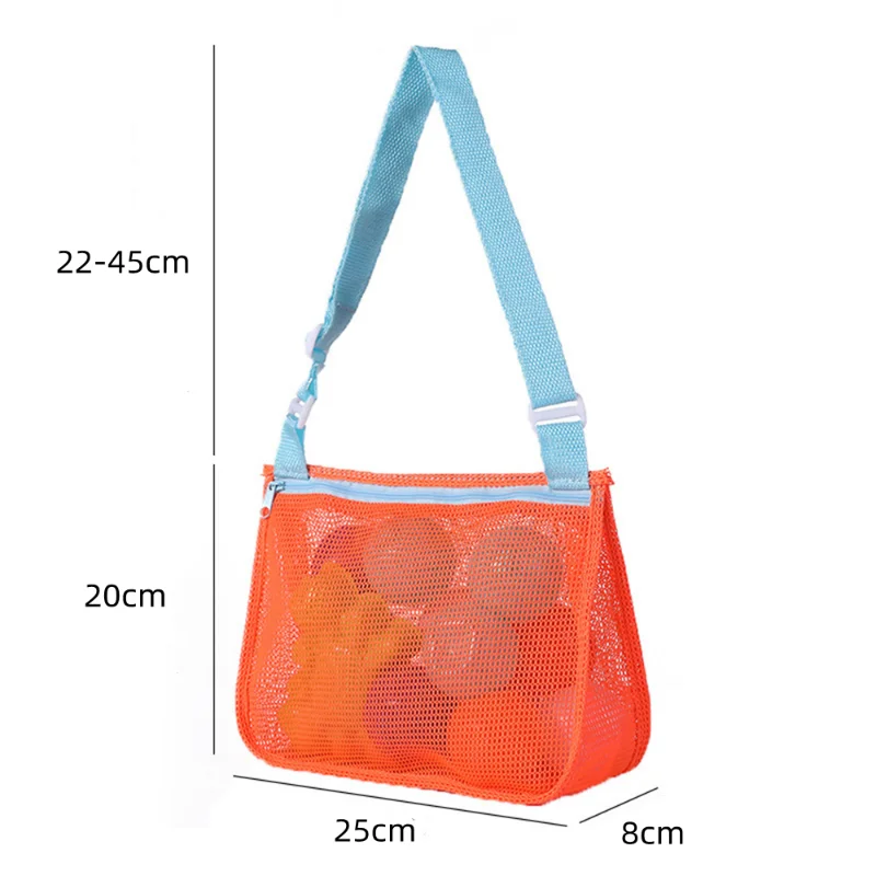 Protable Outdoor Beach Bag Children Toys Storage Sundries Bag Eco-friendly Zip Shopping Bag Kids Sand Away  Organizers Backpack