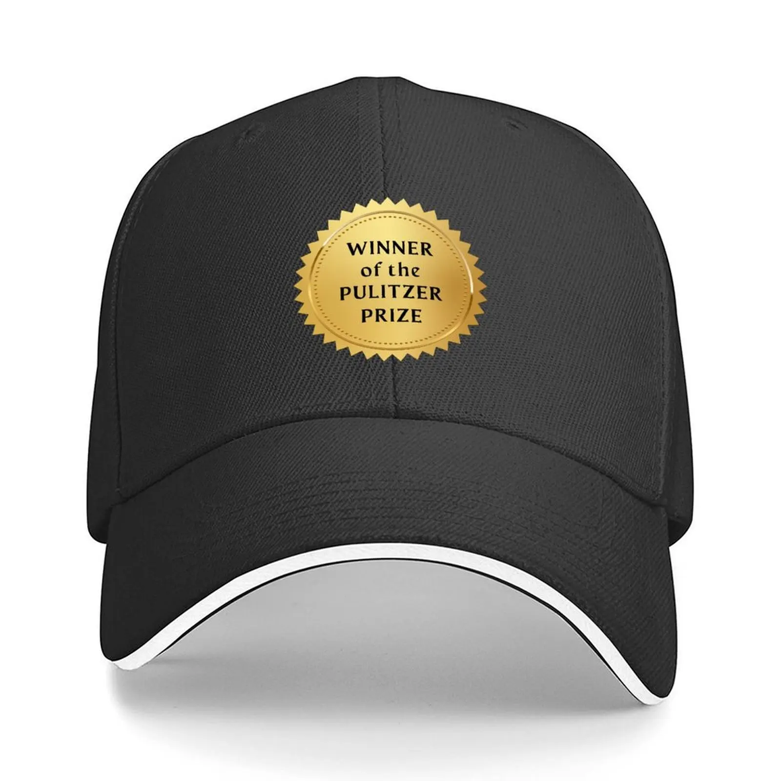 

Winner Of The Pulitzer Prize Golden Stamp Baseball Cap Sunscreen derby hat Trucker Hat For Man Women's