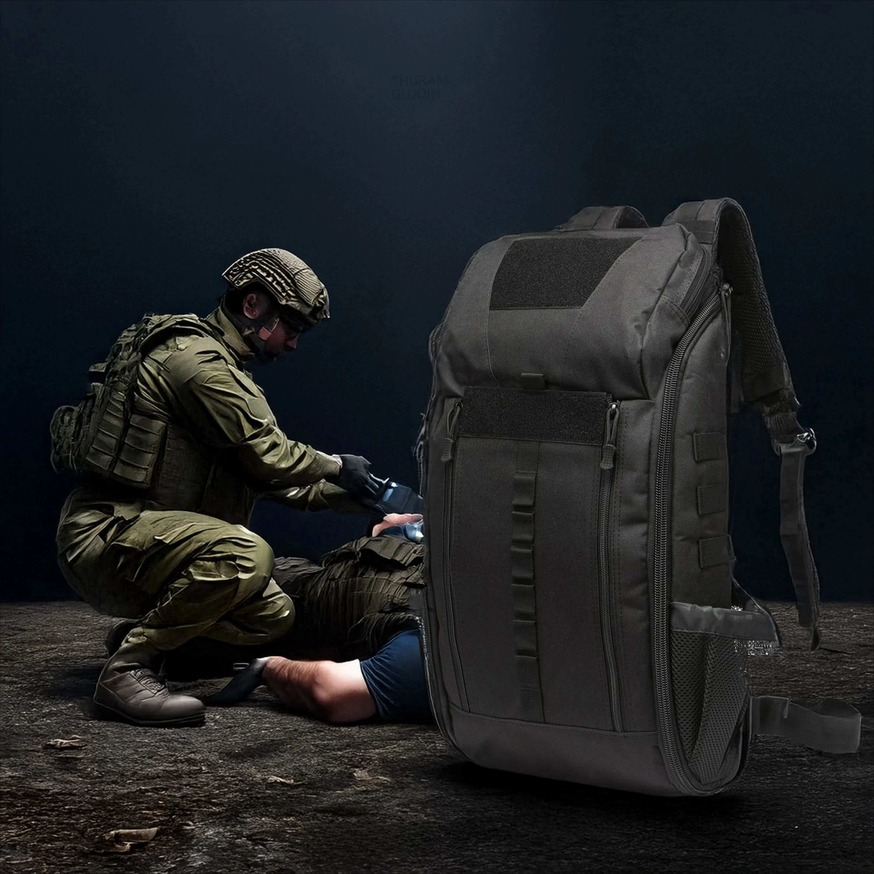 Tas Medis Taktis Tahan Air 40L, Cocok untuk Mendaki, Berburu, Memancing, Berkemah, dan Olahraga Luar Ruangan