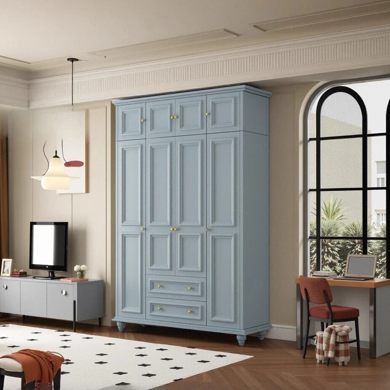 

Modern 3 Doors Wardrobes Large Luxury European Adult Organizer Storage Closet Wooden Space Saving Armario Camping Furniture Home