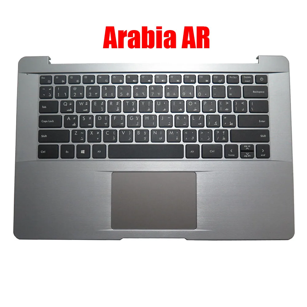 Poggiapolsi per laptop e tastiera per AVITA Pura NS14A6 Inglese US Spagna SP Arabia AR Regno Unito UK Maiuscolo con touchpad Nuovo