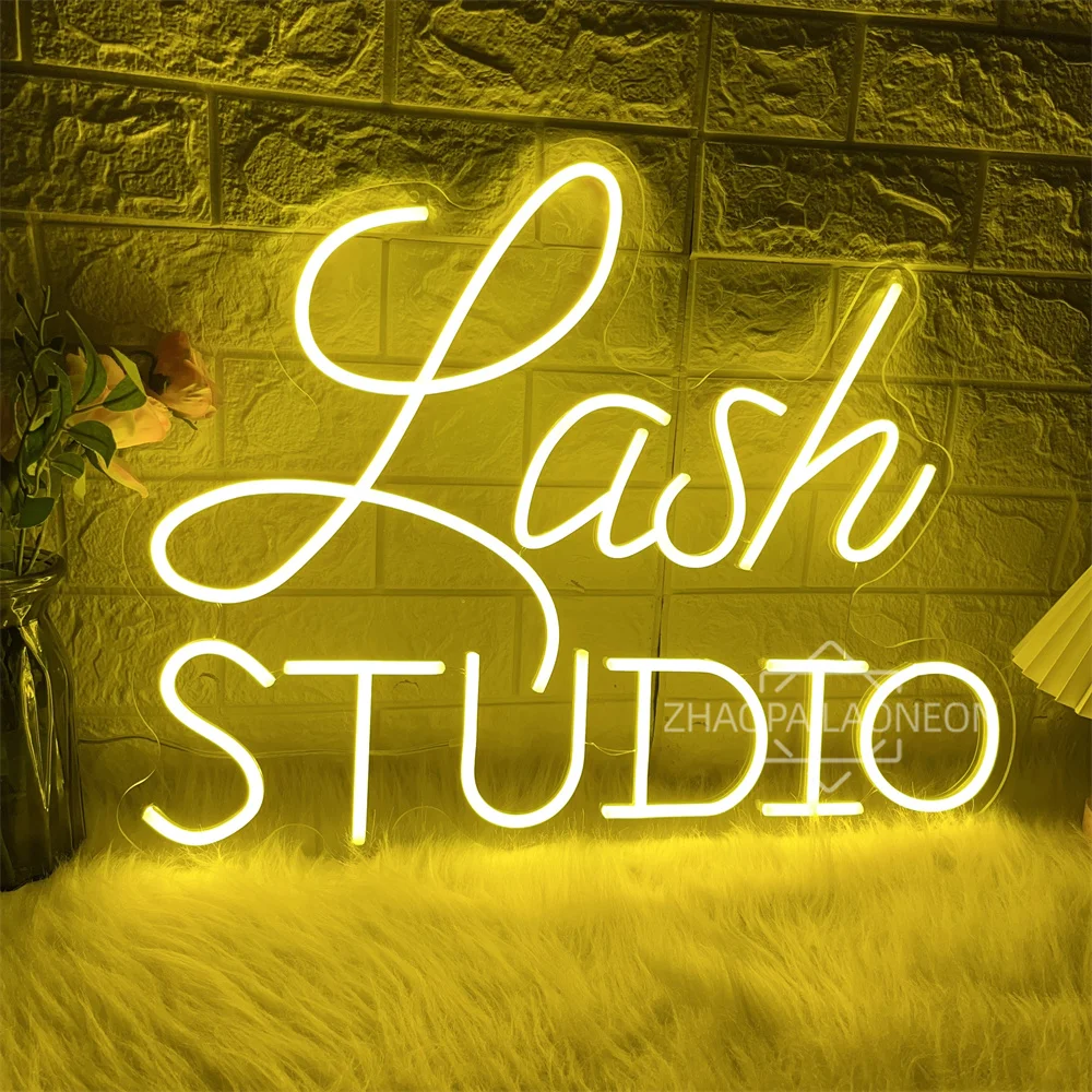 Lash Studio LED Neon Sign Beauty Salon Decor Lash Room Neon Lights USB Beauty Room Bedroom Decoration Business Signboard