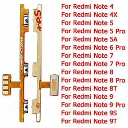 For Xiaomi Redmi Note 6 7 8 8T 9 Pro 9S 4 4X 5 5A Key Power On Off Repair Side Button Replacement Volume Switch New Flex Cable