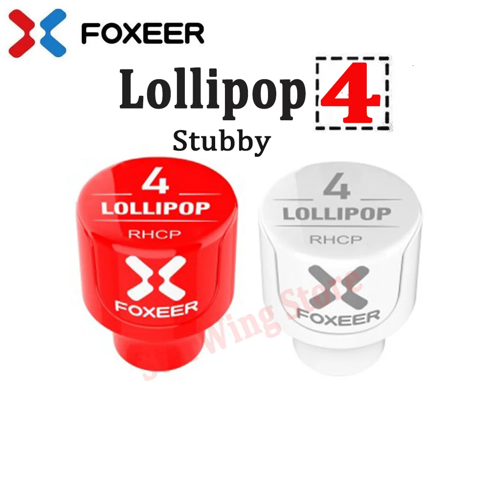 2PCS Foxeer Lollipop 4 V4 Stubby 5.8G 2.6Dbi Omni FPV Antenna LHCP RHCP SMA RP-SMA for RC FPV Racing Freestyle Monitor Goggle