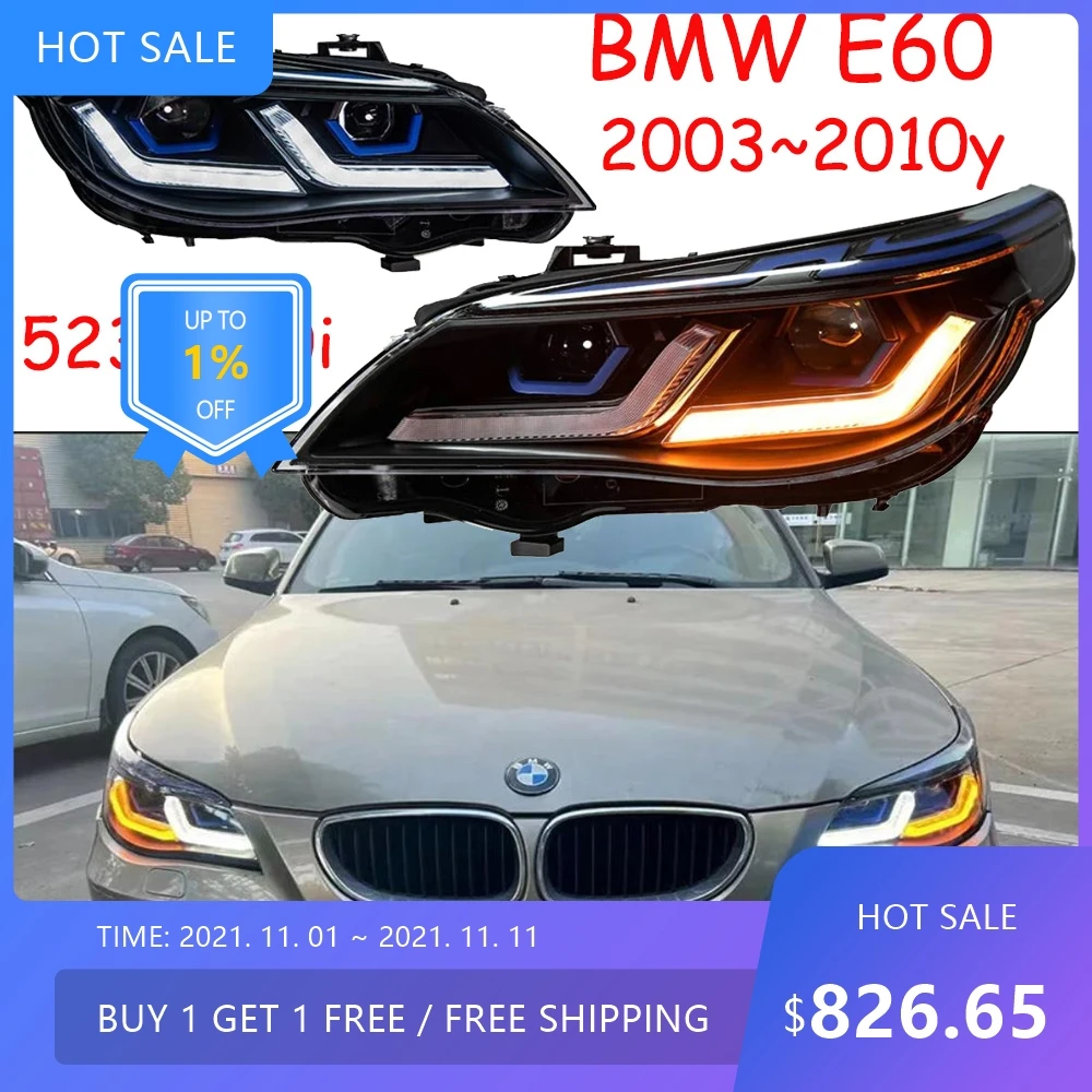 

auto bumper headlamp for BMW E60 headlight 2003~2010y 523i 530i auto LED auto daytime runng light head light motor