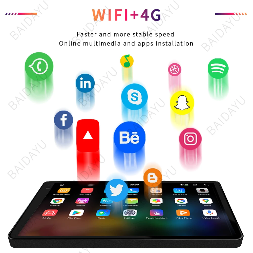 FYT 7870 2K Android Car Stereo GPS Navigation 2Din 2.5D Display Screen Universal Dashboard Radio Carplay Mirror Link