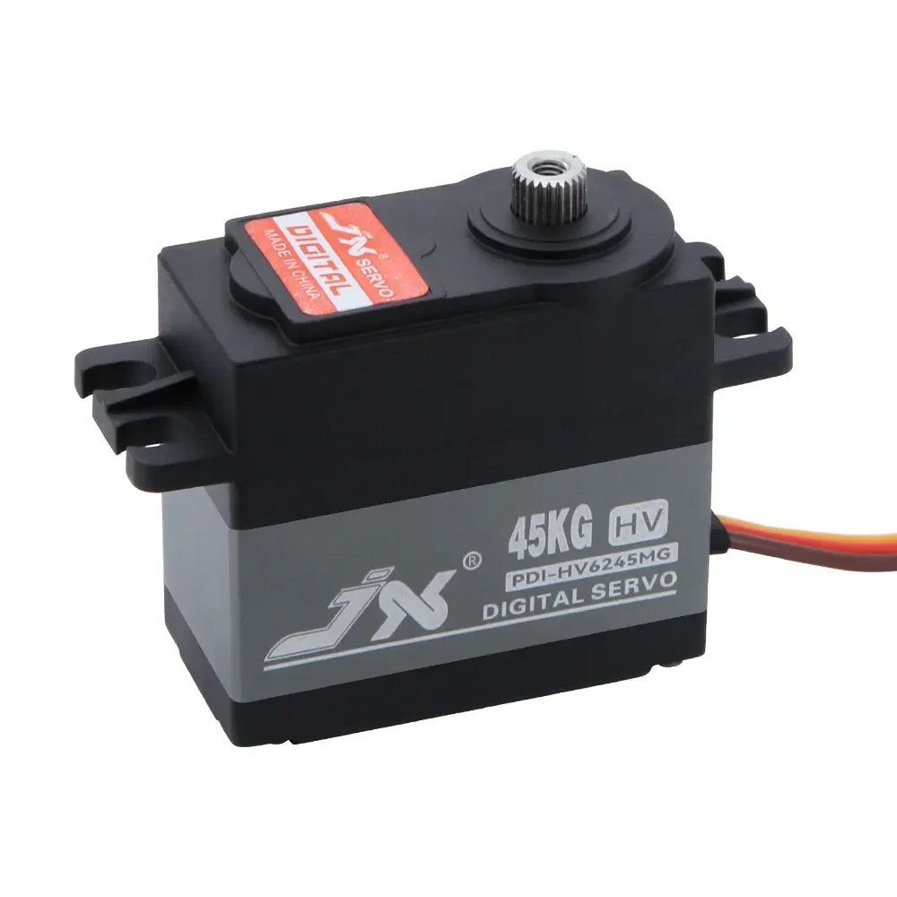 JX Servo PDI-HV6245MG 45 كجم عزم دوران عالي أجهزة رقمية مقاومة للماء، 6-8.4 فولت HV ميتال جير لزاحف RC، قارب، طائرة هليكوبتر