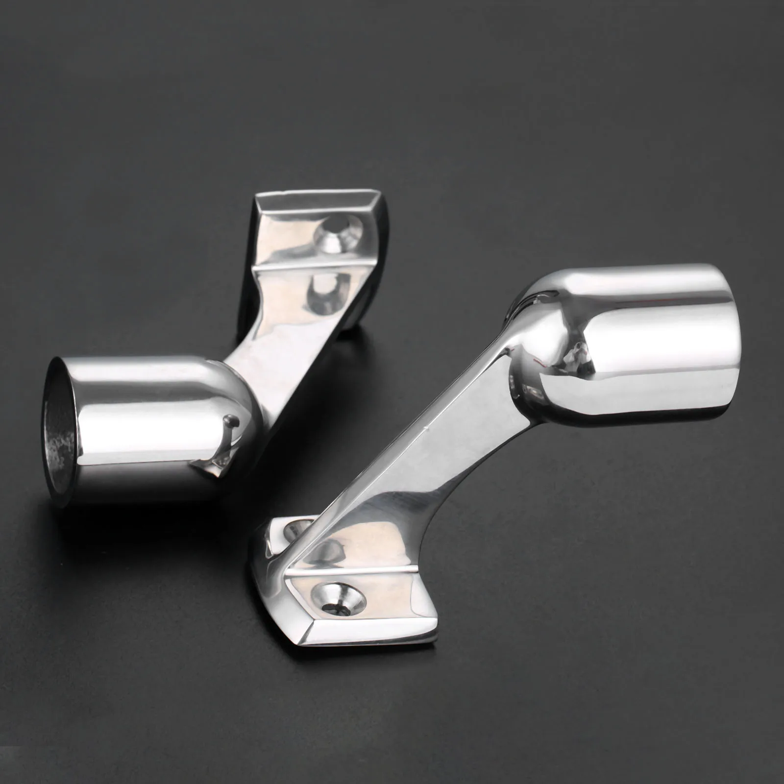 Do użytku morskiego 316 ze stali nierdzewnej statek/jachty ręczna poręcz koniec Stanchion dla 7/8 "" 22mm rury/rury łodzie wiosłowe akcesoria — zdjęcie 3
