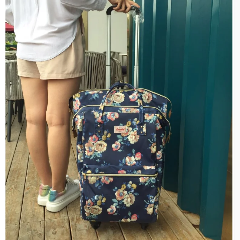 Women Trolley Shopping Backpack Bag Rolling luggage Backpack bag Travel Trolley Bag Women Carry on hand luggage Bag Backpack