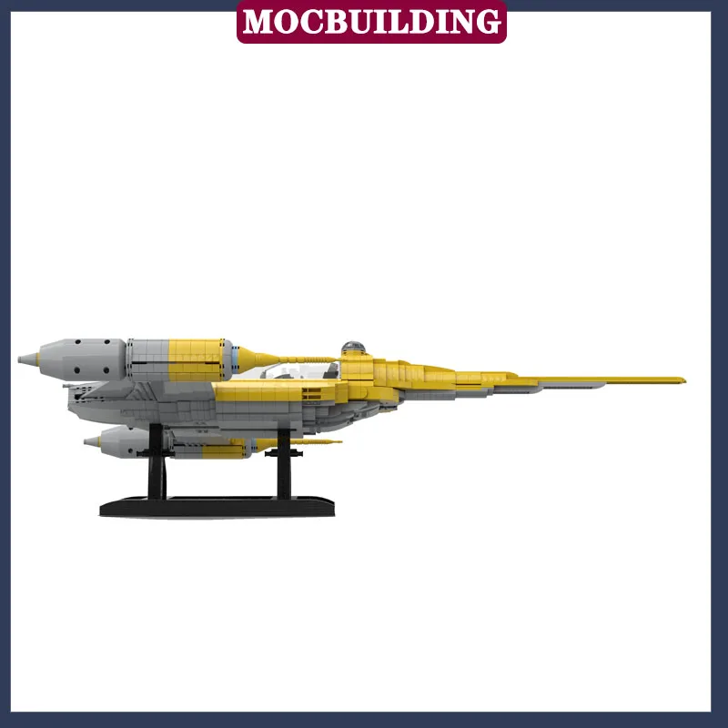 MOC Starfighter N1 Model Building Block Assembly Airplane Collection Toy Gifts UCS