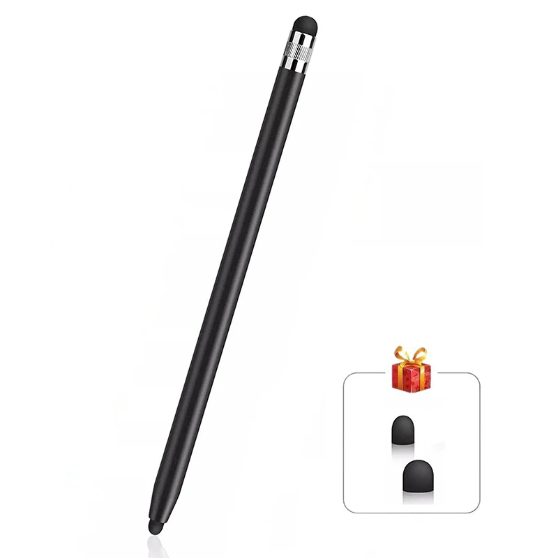Touch Pen voor tablet Universele potlood Capacitieve stylus Dubbele dubbele siliconen kop voor iPad Android Smart Phone