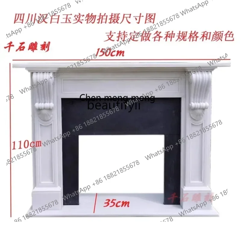 D178 Камин из мрамора и камня, европейский современный простой входный орнамент, камин с резьбой по камню, декоративный шкаф