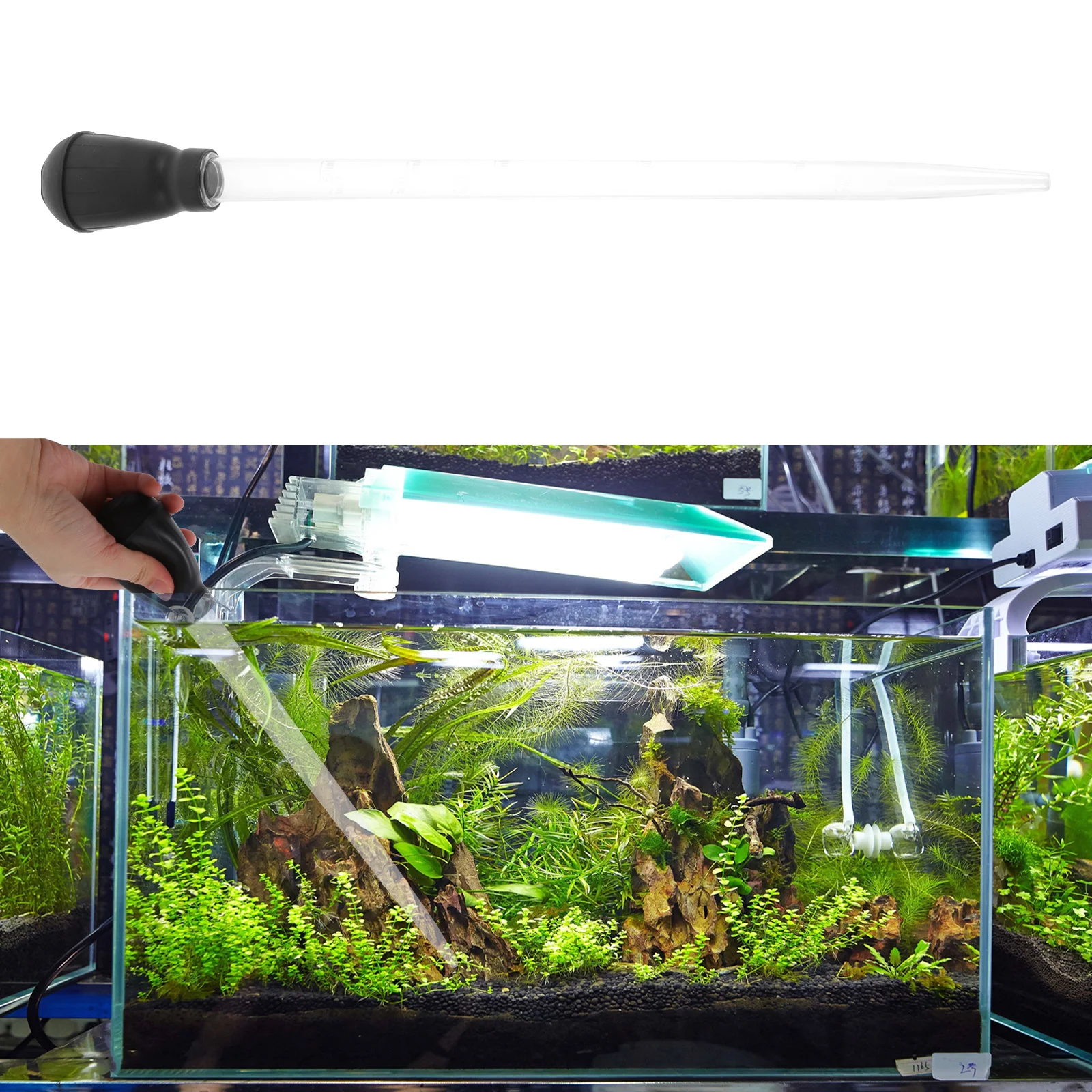 

Fish Tank Sewage Straw Aquarium Supplies Simple Water Changer Mini Cleaners Tool Equipment Cleaning Black Changers