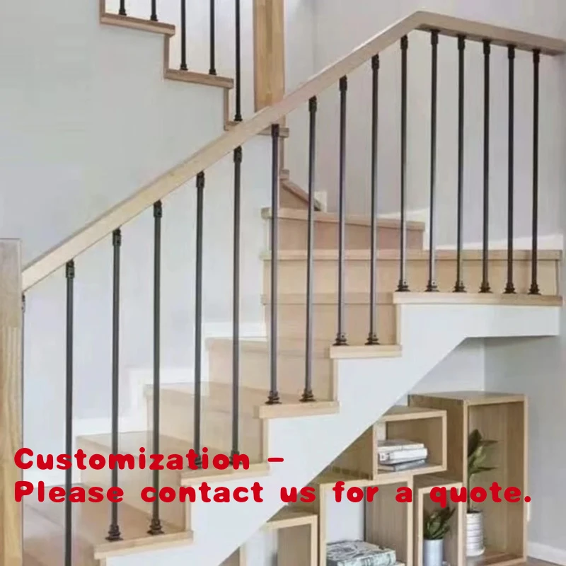 custom.New Modern Style Carbon Steel Indoor Staircase Railing Luxury Balustrades & Handrails Bulk Stock Stairs Plastic Stair