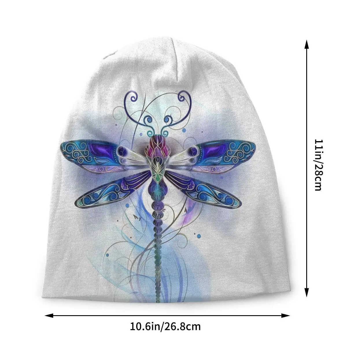 Dragonfly Tattoo Skullies Beanies Caps Dragonfly Thin Hat Autumn Spring Bonnet Hats Men Women's Street Ski Cap