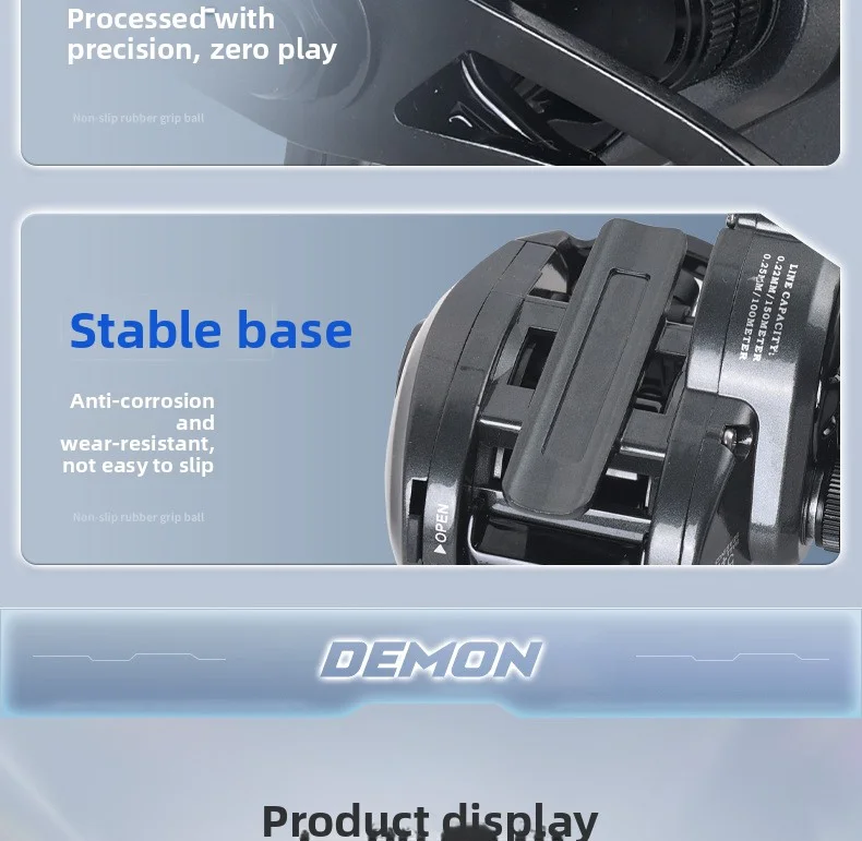 Lizard Fishing Demon DC Baitcasting-Rolle Elektronische Bremse Anti-Backlash Weitwurf Vielseitige Angelrolle Mit Klarem Klickgeräusch – Detail 28