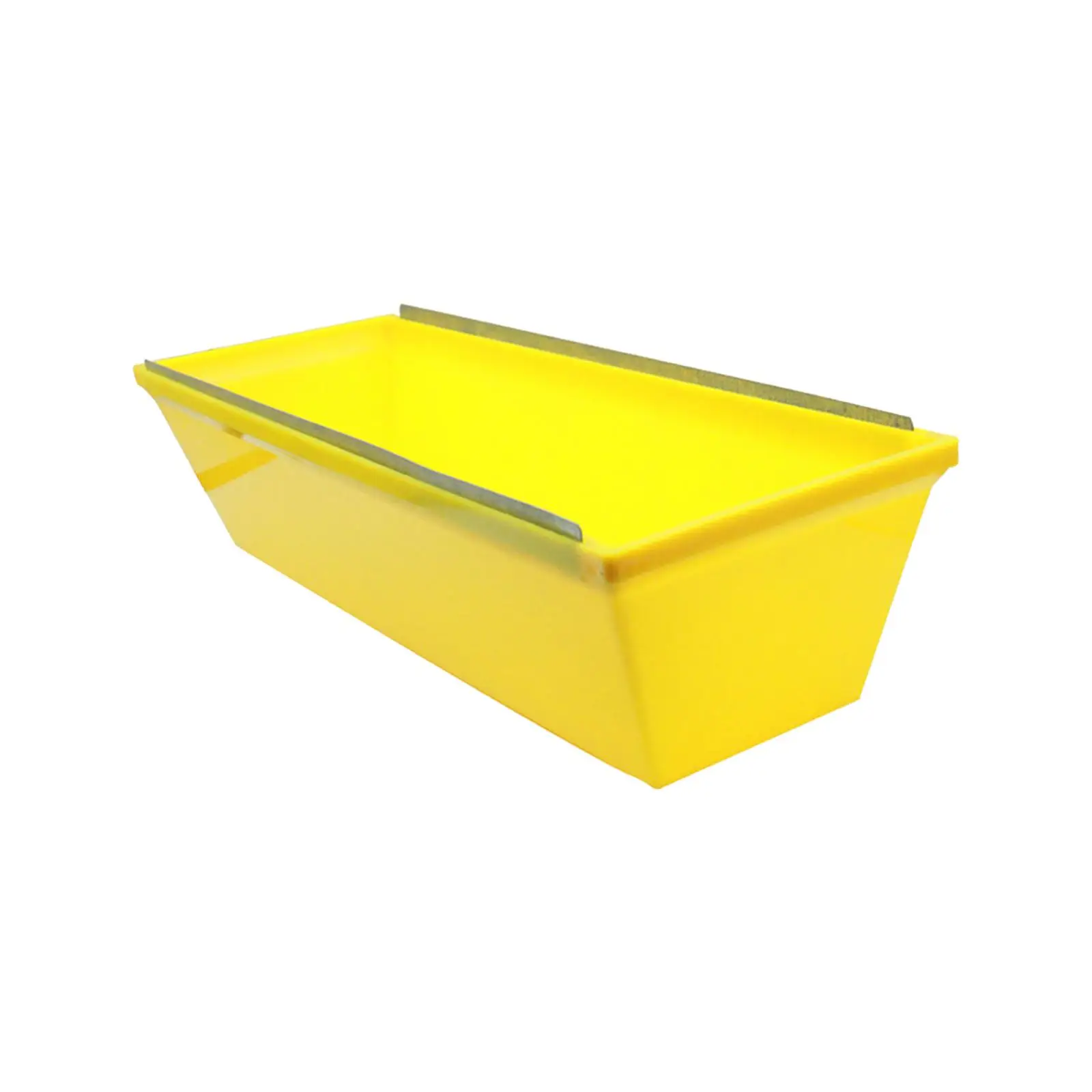 12” Mud Pan Plastering Tapered Sides Professional Easy to Clean Heavy Duty Drywall Masonry Tool Tray Bucket with Scraping Bar