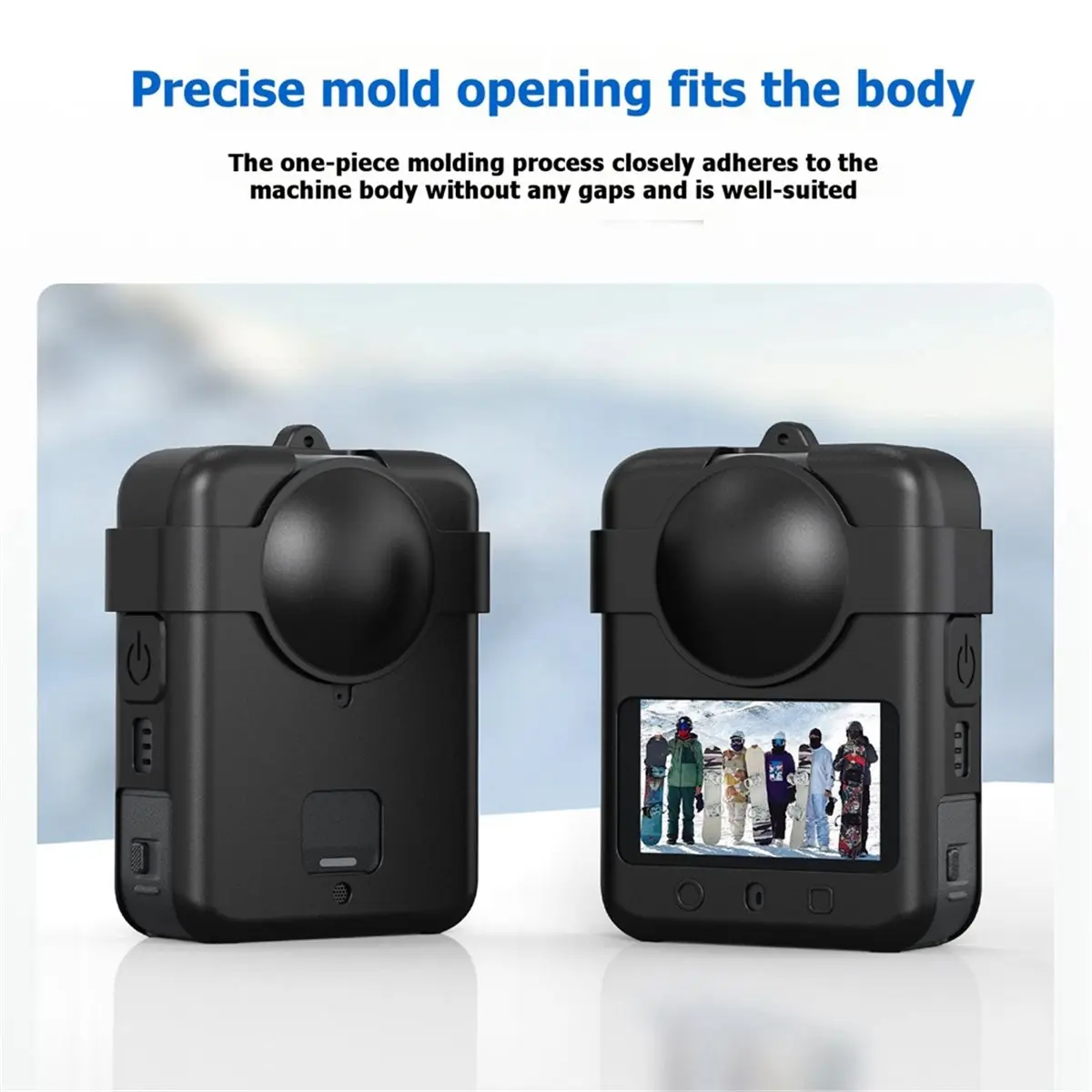 Silicone Cover Case for 360 1/2 Panoramic Action Camera Protector Sleeve Cover with Hanging Rope