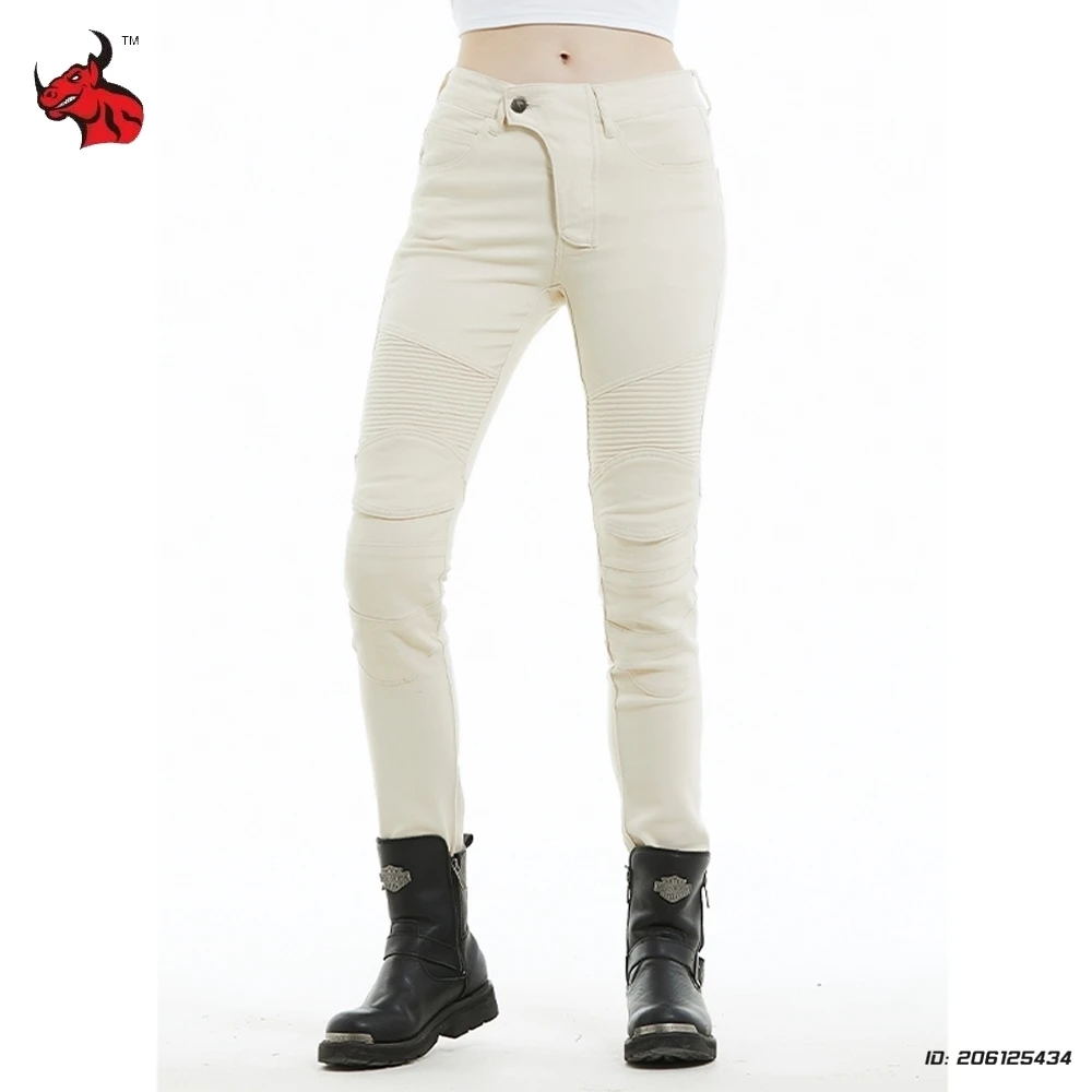 

Retro Motorcycle Pants Motorcycle Riding Pants Anti Fall Women Motorbike Pants Protective Gear Female Knight Protective Trousers