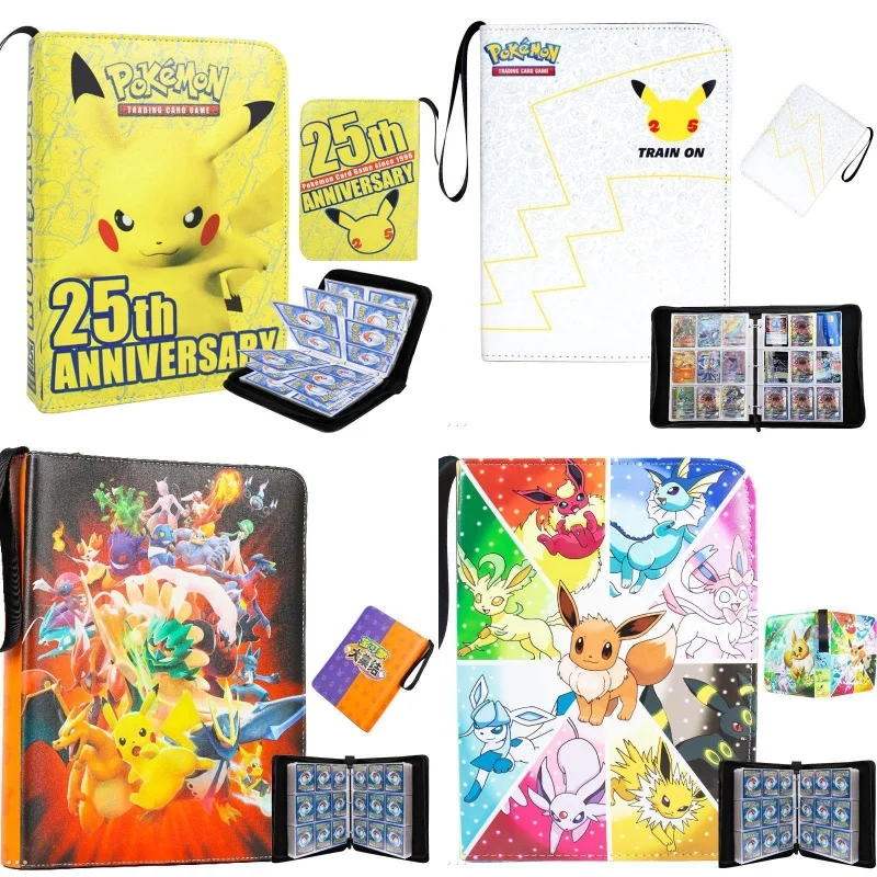 Nuove vendite calde Pokemon Cartoon Anime Gioco di carte da battaglia Libretto Raccoglitore con cerniera Porta carte Cas Vmax Gioco di carte Raccogliere regali per bambini