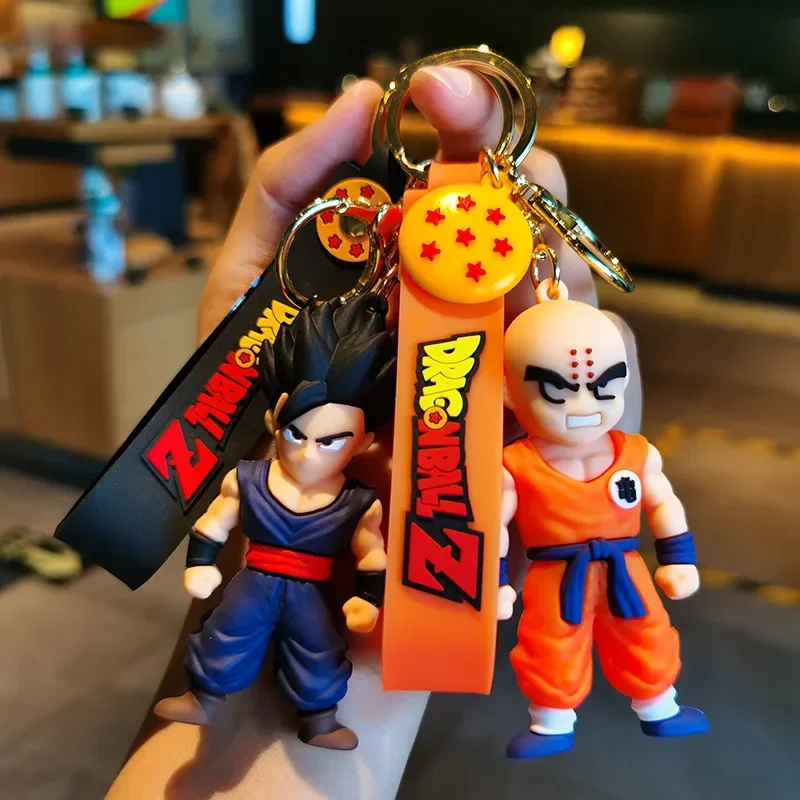 Anime Dragon Ball Sleutelhanger Mode Sieraden Son Goku Vegeta Piccolo Action Figures 8Cm Pvc Key Ring Voor Mannen Vrouwen Tas Hanger