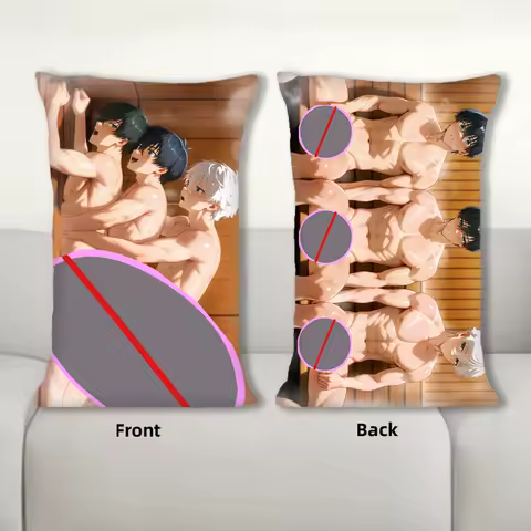 Dakimakura Anime Isagi Yoichi And Rin and Nagi Sauna Sofa Cushion Body Pillow Cover Double Side Print Bedding Throw Pillow Case