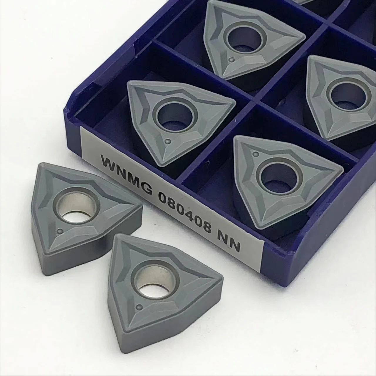 Máquina de corte CNC Torno Carbide Blade, WNMG 080404 NN LT10-PVD, WNMG 080408 NN LT10-PVD, WNMG080404, 10 pcs