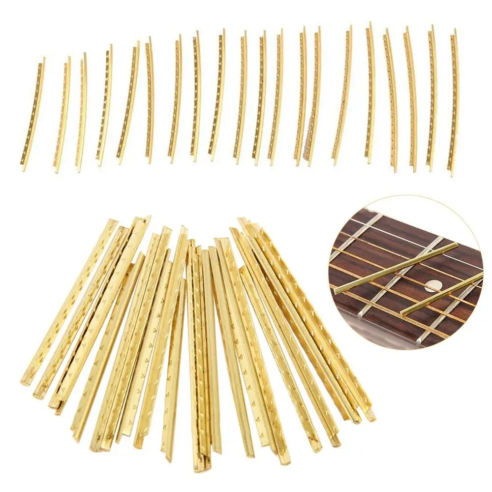 New 2.0mm Guitar Brass Fret Wire Brass 2.2mm Guitar Playing Accessories 19Pcs/ Set Fingerboard Frets Classic Guitar