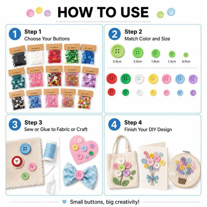 0,9-3,5cm Harz-Knöpfe 150g/Packung Gemischte Farben 2/4 Löcher für DIY Nähzubehör Handgemachtes Handwerk – Detail 2
