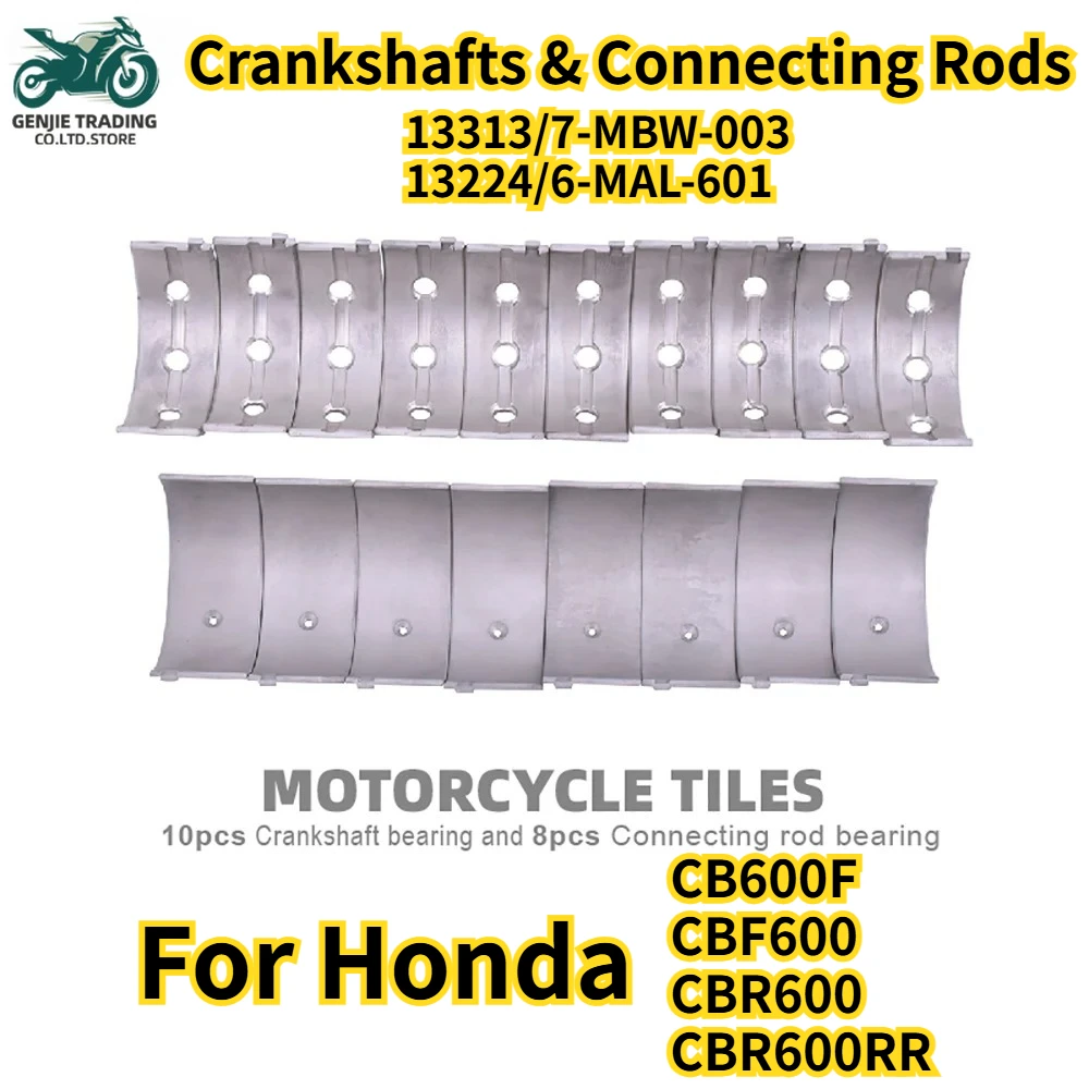 

For Honda CBR600 F4 1999-2000 STD +25 +50 Motorcycle Connecting Rod & Crankshaft Main Bearing Set CBR 600 F4I 2001-2006