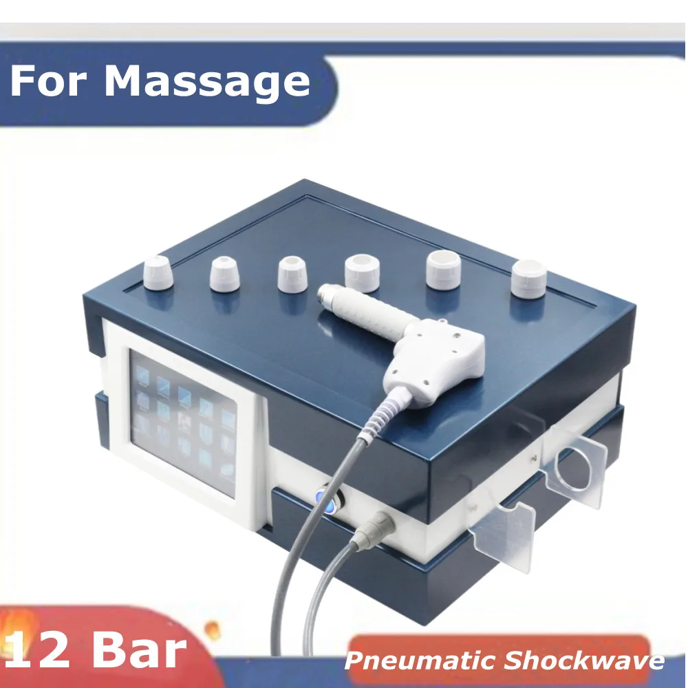 

12 Bar Pneumatic Shockwave Therapy Machine For ED Treatment Pain Relief Effective Physiotherapy Massager Professional Shockwave