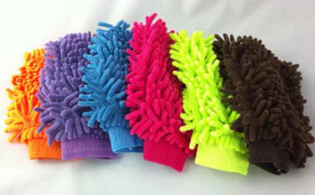 Double Sided Mitt Microfiber Car Auto Dust Washing Cleaning Glove Towel