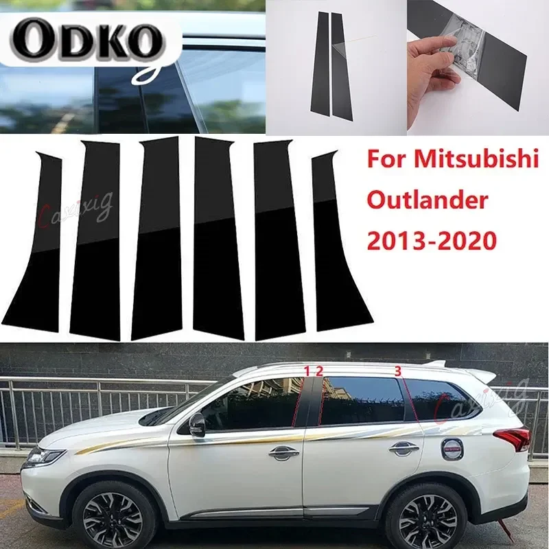 Car Accessories Door Window Trim Cover for Mitsubishi Outlander 2013-2017 2018 2019 2020 2021 Pillar Posts Decoration Stickers