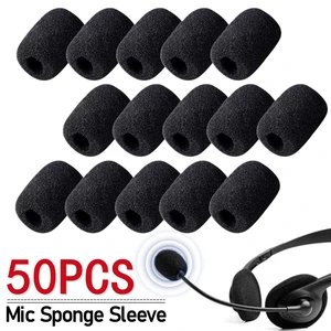 10/50 pcs mini microphone windshield sponge replacement headphone Microphone Foam cover protective lid for necklace head Microphone Meeting 11 Main Sales Microphone Foam - №12