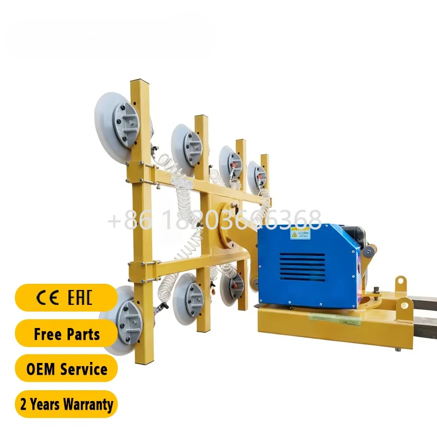 

CE Certificated 800Kg Electric Tilting and Rotation Manual Side-Turning Forklift Type Vacuum Lifter for Glass and Other Plates