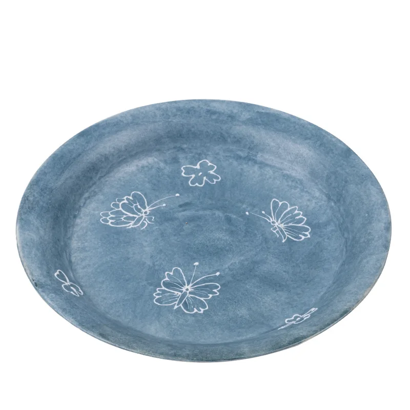 

Hand-painted butterfly pot bearing New Chinese ceramic dry brewing table Tea table Household pot Tea bearing Water storage