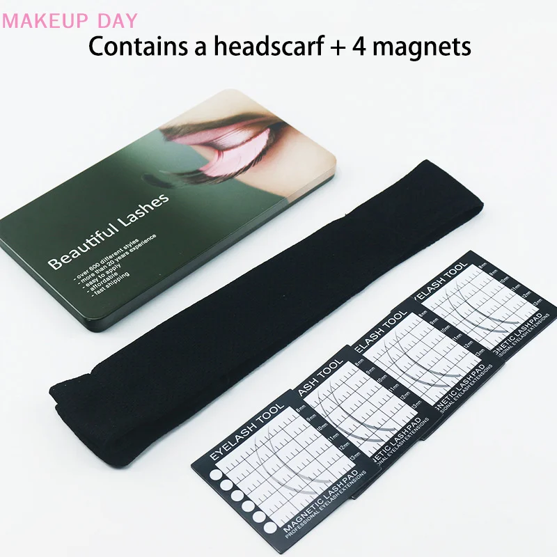 Magnetic Lash Pad Grafting Eyelash Headband Headscarf Forehead Towel Pad Eyelash Tablet Makeup Tool For Lash Extension Supplies