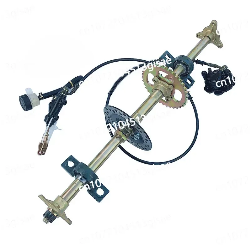 Four-wheel ATV Combing Accessories, Modified Rear Axle Hand and Foot Disc Brake Assembly, Rear Axle Flange with Plate