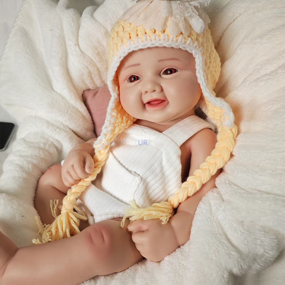 16" handgemaakte geschilderde kunst pasgeboren poppen volledige zachte flexibele siliconen reborn babymeisje siliconen babypop cadeau perfect paascadeau