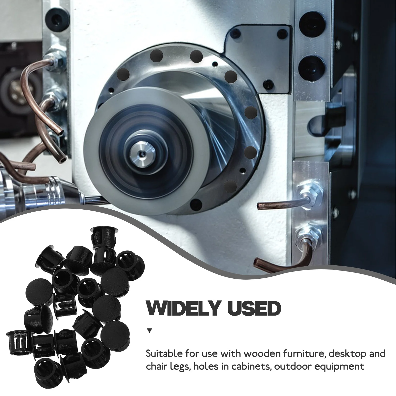 จุกปิดรูเฟอร์นิเจอร์พลาสติก 50 ชิ้น แบบกลมเล็ก สำหรับปิดรูตู้ ตู้เก็บของ ใช้ซ้ำได้ สำหรับตกแต่ง