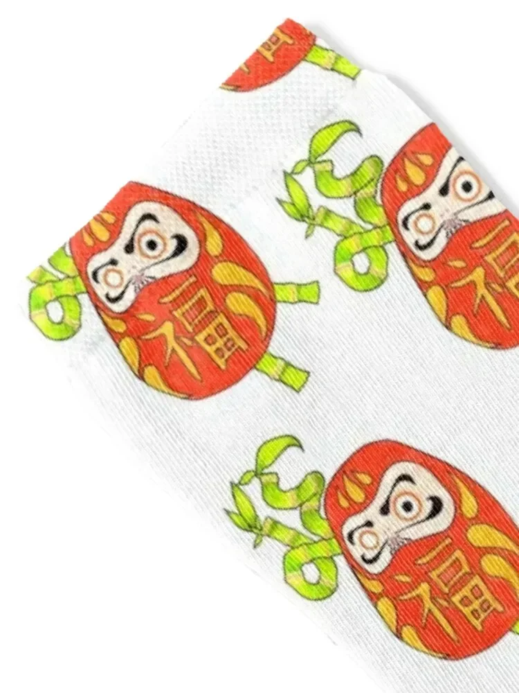 Lucky Bamboo Daruma Doll Socks custom winter gifts japanese fashion kawaii Socks Ladies Men's