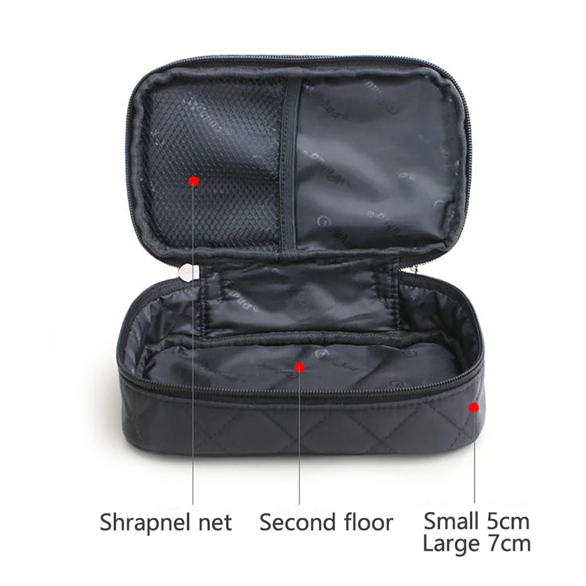 Double-Layer Multifunctional Waterproof Cosmetic Bag Large Capacity Outdoor Travel Ladies Makeup Storage Bag