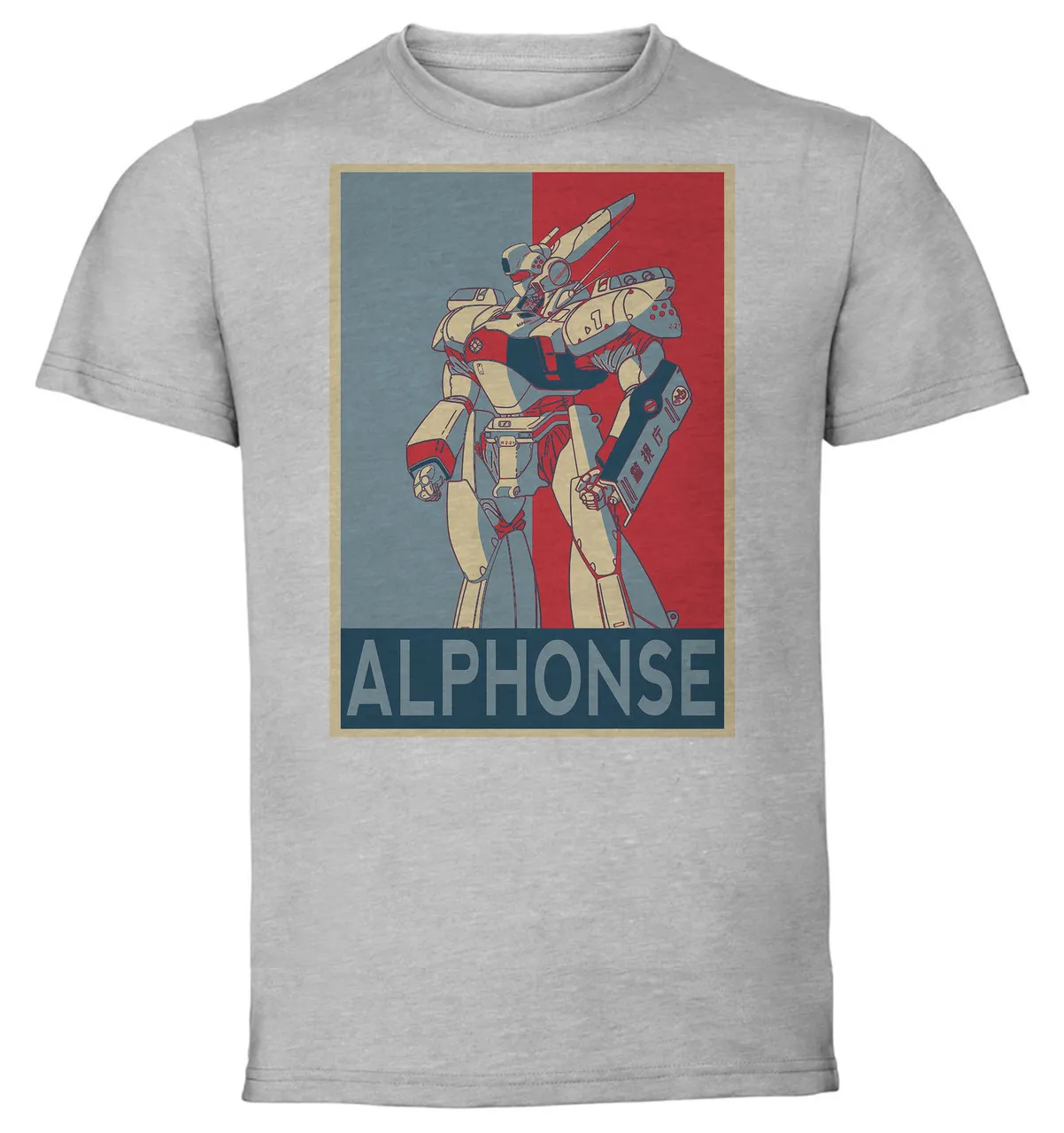 T-Shirt Unisex - Grey - Propaganda - Patlabor Alphonse